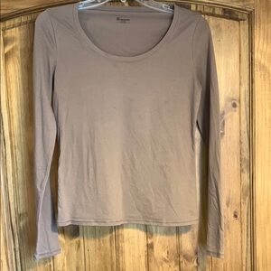 No Boundaries Fitted Long Sleeve Blouse in Pink Mauve
